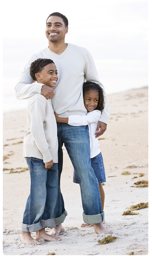 dad with kids